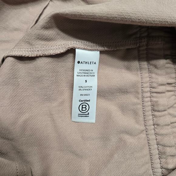 Athleta Farallon Romper Size Small Mocha Latte Jumper Cotton Blend - Picture 3 of 8